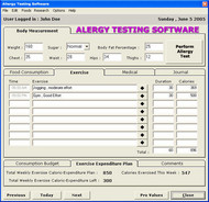 Alergy Testing Software screenshot